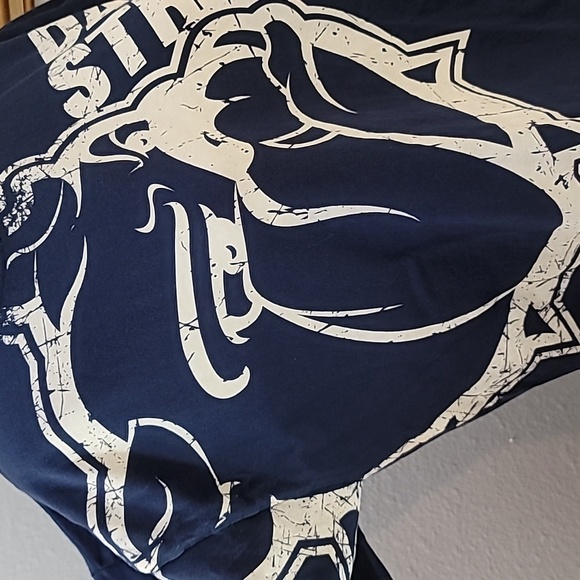 BULLDOG graphic tee navy blue Dawg Strong Gildan brand Size large - Picture 2 of 11